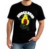 Summer Top Relaxed Fit For Man Short Sleeve Tshirt Plus Size Avocado Character Running With Text Above Comfort Unisex Tshirt