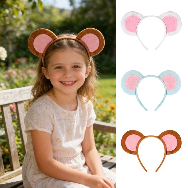 Soft Fabric Mouse Ears Headband For Kids Role Play Costume Accessories Halloween Mouse Costume Headwear