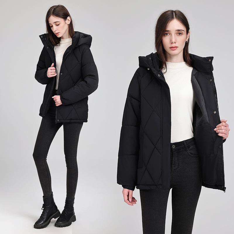 YYFS Moda donna casual autunno inverno tinta unita stampa maniche lunghe giacche e cappotti piumini