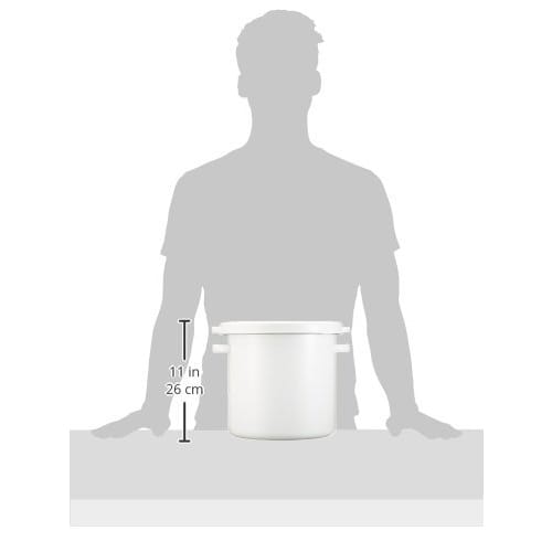 Nodahoro Enamel Storage Container, Round Storage Container, 24cm, with Sealable Lid, Enamel, for Miso, Rice, Umeboshi, Pickled Plums, and Rice Bran So