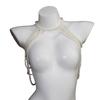Modern Faux Pearls Body Necklace for Women Adjustable Strap Shoulder Chain Great for Celebrations and Day To Day Fashion