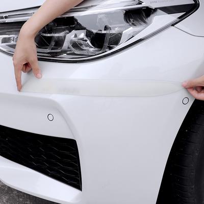 2/4PCS Universal Auto Vorne Hinten Stoßstange Schutz Streifen Schutz Aufkleber Auto Anti Kollision Scratch Gummi Transparent