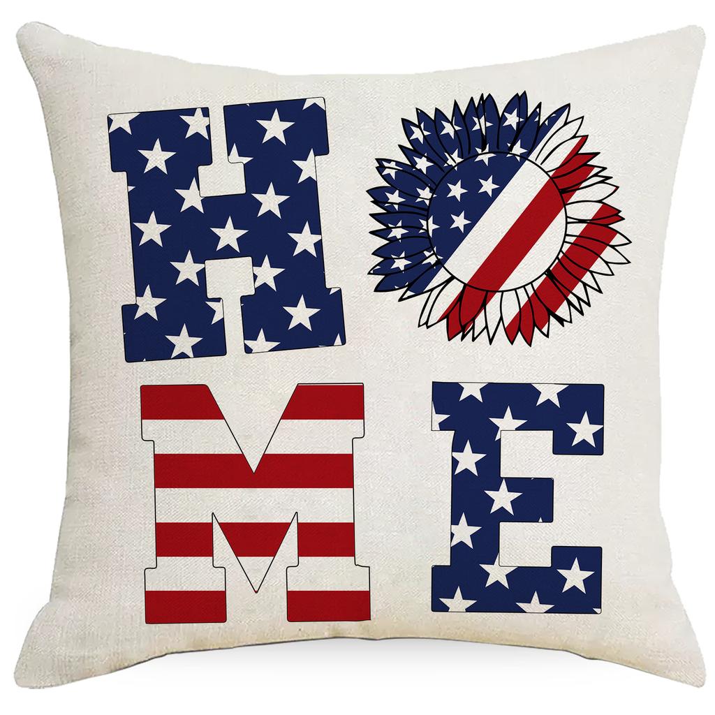 Festive Pillowcase Linen Printed Striped Home Fabric Pillowcase