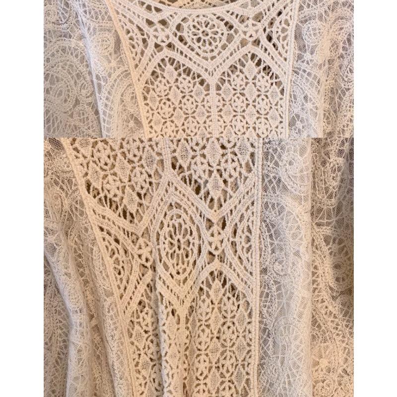 Dimanaf 2025 Nové Dámské Pletené Krajkové Tričko s O-výstřihem Dutý Letní Styl Základní Krátké Topy Trička Volné Oblečení