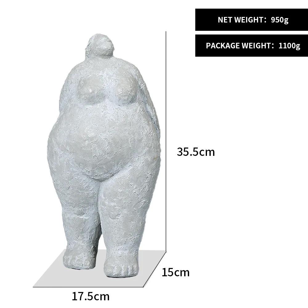 Resin Handicraft Yoga for Fat Women Artificial Figure Sculpture Abstract Body Figurines Home Decoration Accessories