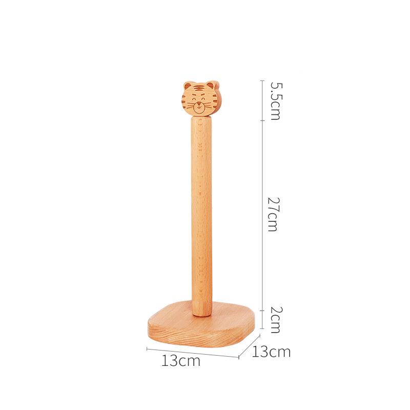 New Kitchen Towel Holder Creative New Year Tiger Vertical Roll Paper Holder Paper Towel Rack Portable Non-Slip Storage Rack