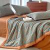 WTEMPO Printed Home Hotel Soft Tatami Blankets Large Size Simple Retro Foldable Blankets Thickened Student Soft Dormitory Blankets