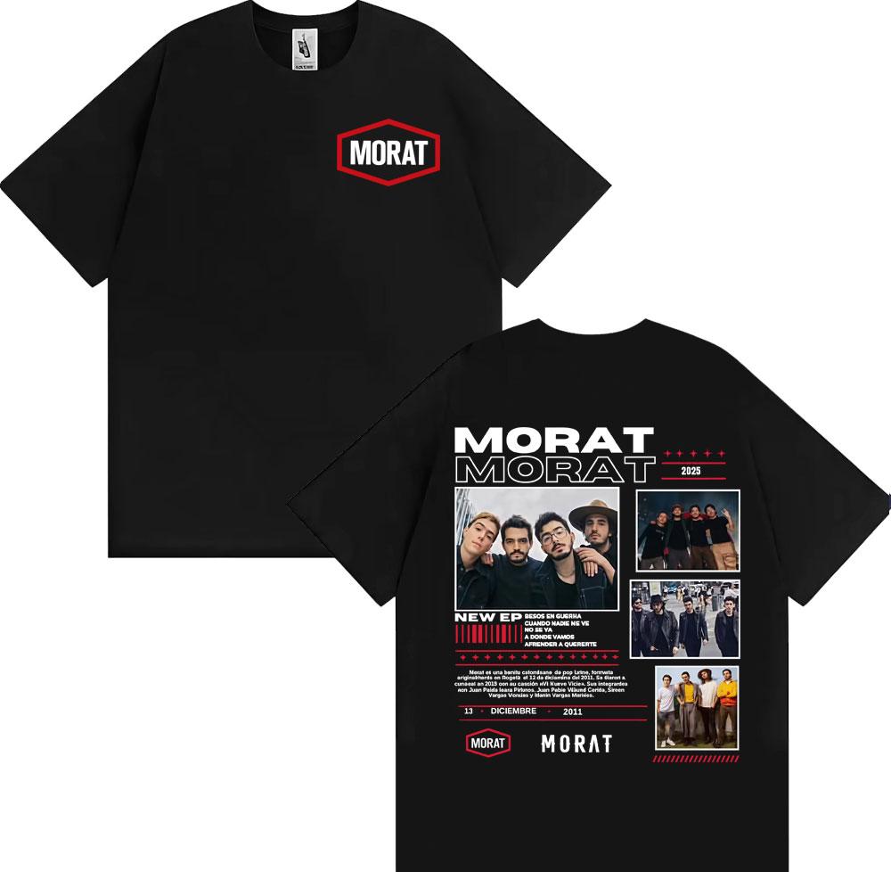 Magliette con Stampa Grafica Album Rock Band Morat Unisex Moda Donna High Street Hip Hop T-shirt 100% Cotone Comoda a Maniche Corte