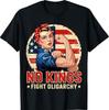 Vintage No Kings Fight Oligarchy America Flag Women Girls T-Shirt