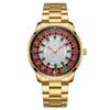 Luminous Waterproof Men's Steel Watch with Czech Leopard Design