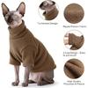 Idepet Sphynx Cat Warm Turtleneck Sweater Hairless Cats Shirt Pullover Kitten T-Shirts Thick Soft Fleece Clothes Cute Outfit Coat Pajamas for Cats