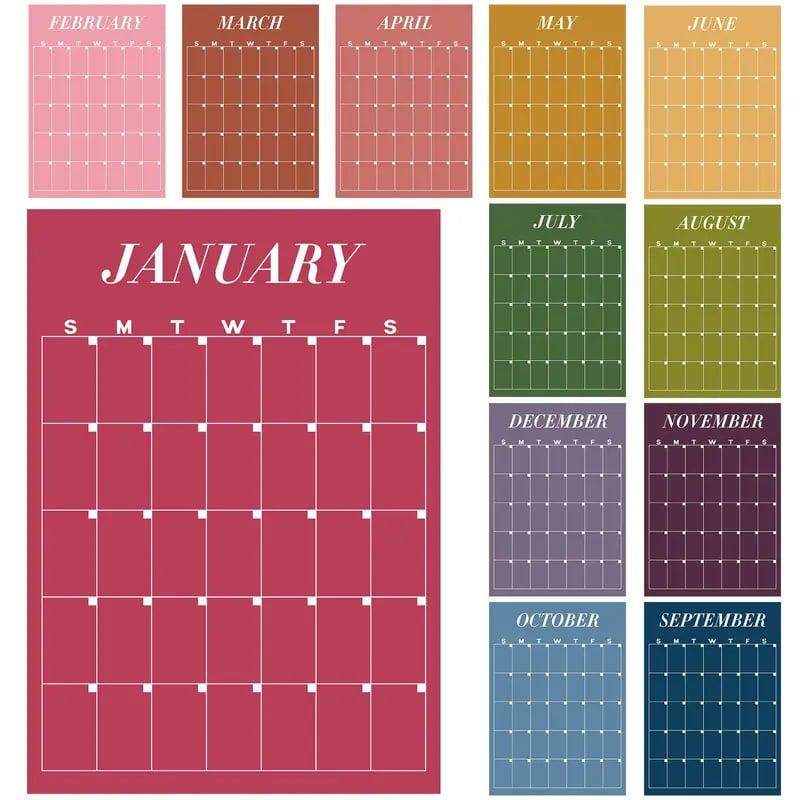 Large Wall Calendar for Back to School Planning and Organization