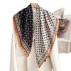1116 New National Style Peony Velvet 91 Large Square Scarf Scarf High Temperament Small Scarf Multifunctional Shawl Women