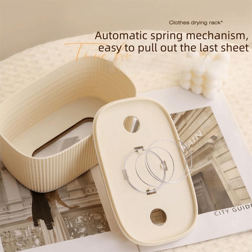 Smooth Tissue Box with Lid Large Opening Facial Tissue Holder Desktop Tissue Dispenser Office