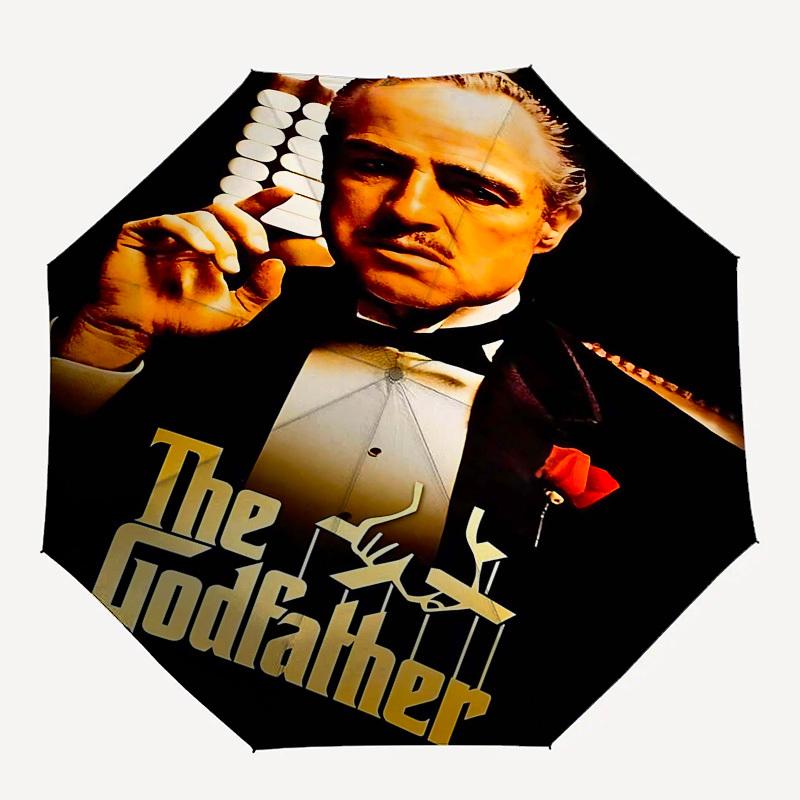 

1pc The GodfatherOpen/Close Umbrella-Windproof, Compact Travel Umbrella, Sturdy 8-Rib Shaft, Outdoor Accessory1177