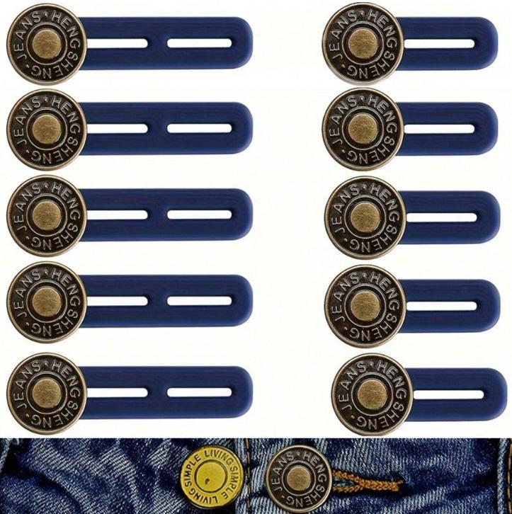 10 PcsB Waist Expansion Buckle Set Button Seam-free Small change Large removable button Waist extension Denim belt extension
