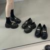 Soft leather platform loafers women's 2025 new spring British style small leather shoes one-pedal single shoes Mary Jane women's shoes