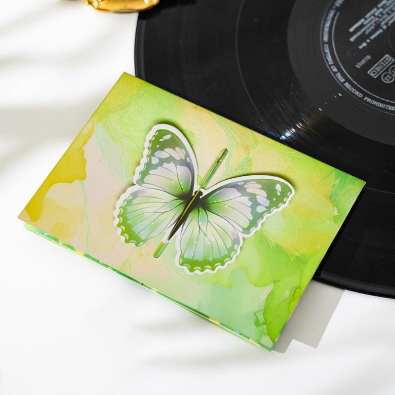 D Butterfly Greeting Card Handwritten Couple Thank You Card Premium Envelope Card