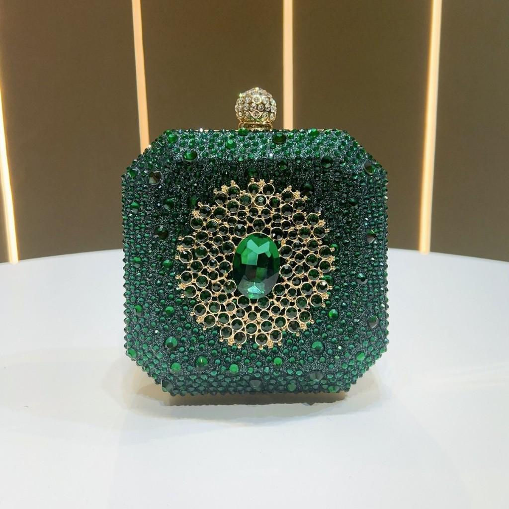 Mini Womens Evening Clutch With Glittering Water Drilled Embellishments For Party And Dinner Events