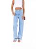 Women's 2025 New Arrival Elastic Wide-Leg Straight Denim Fashionable Washed Jeans