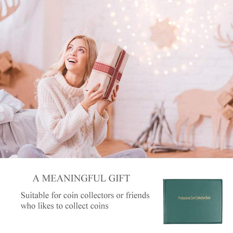 240 Pockets Coin Collection Holder PVC Penny Album Gifts Coin Collecting Album Coin Collection Book for Collectors 1PC 2025