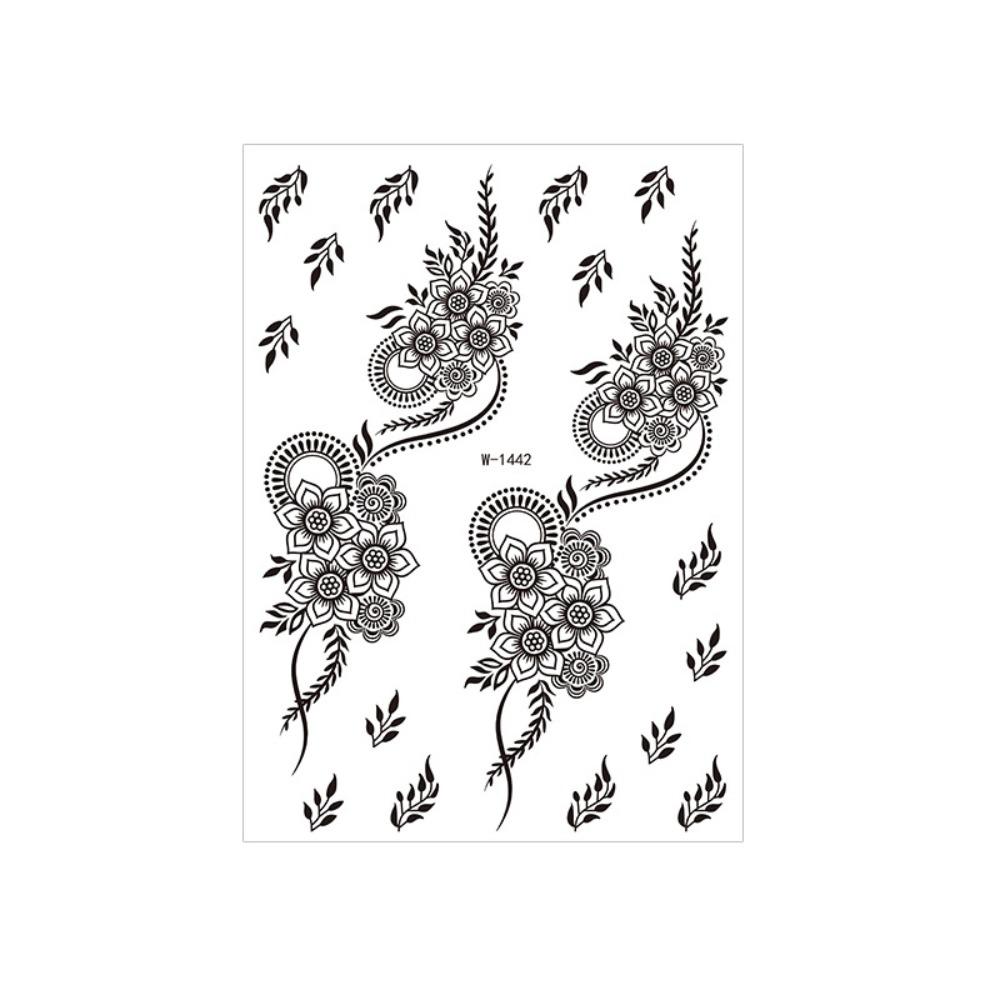 Fake Henna Tattoo Stickers India Mehndi Flower Body Art Sticker  Women/Lady/Girl