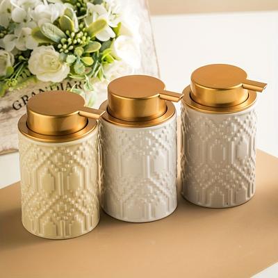 1 pz Dispenser Sapone in Ceramica, Flacone con Pompa Schiumogena Ricaricabile, Dispenser Sapone Schiumogeno per Bagno e Cucina, Decorazione Regalo di Natale/Halloween