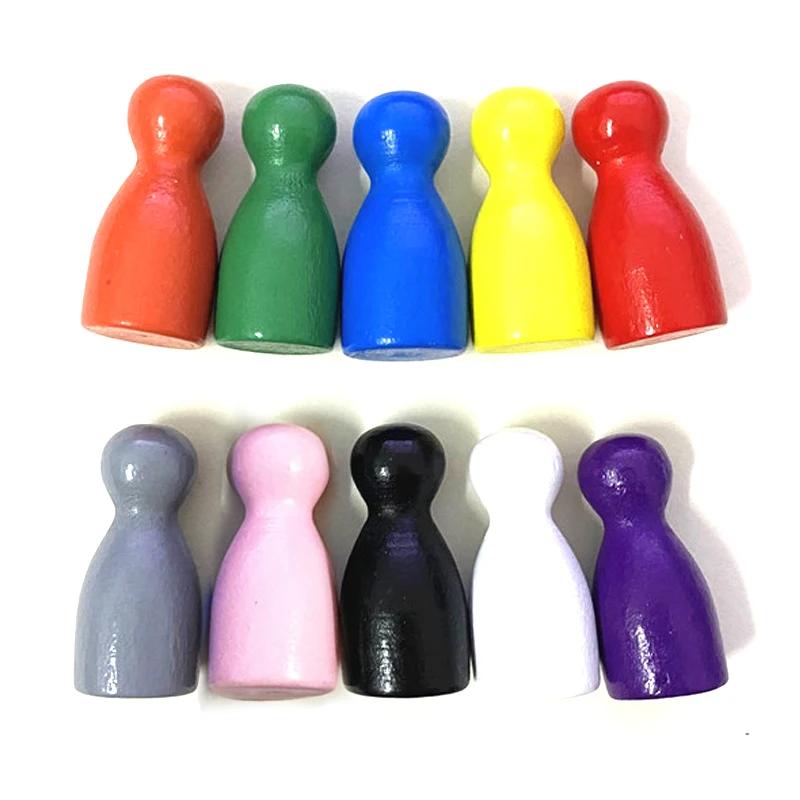 100Pcs Wooden Chess Pieces Set - Classic Game Tokens For Board Games Learning Tools For Kids Family Party Activities Accessories