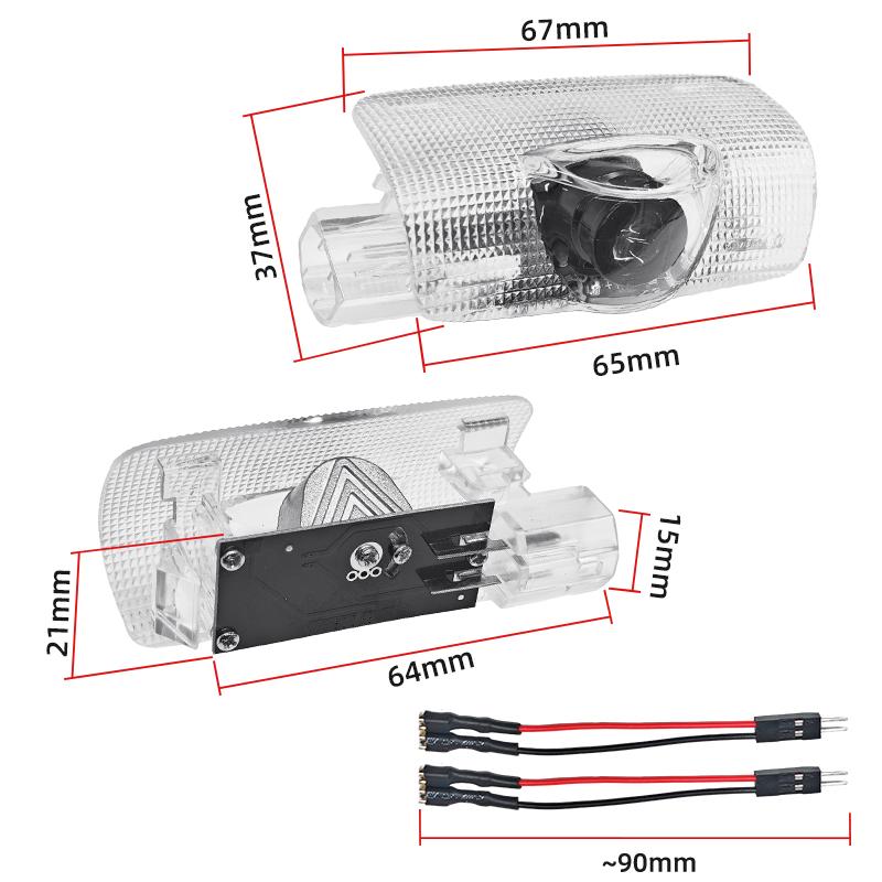 2pcs For LEXUS IS F SPORT IS250 IS300 IS350 UX UX300h UX260h UX200 LED Car Door Welcome Logo Projector Ghost Shadow Light