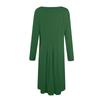 Damen Freizeitmode Rundhals Langarm Farbe Midi Kleid