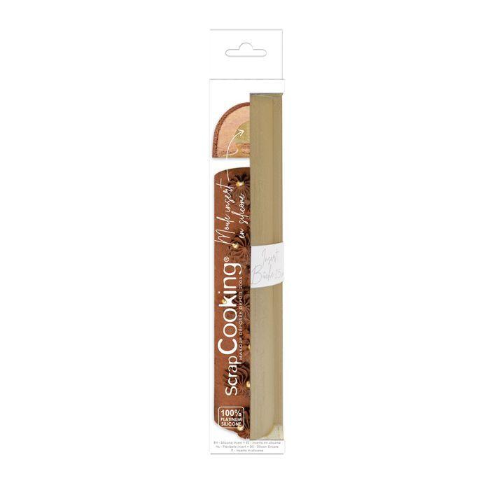 Moule à bûche - SCRAPCOOKING - En silicone avec insert - 25x3.5x3.3cm - Doré