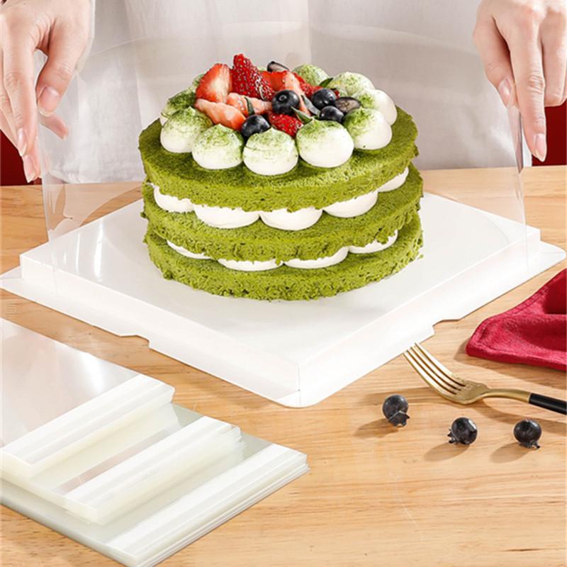 Cake Collar Strips: Self-Adhesive, Transparent, Food-Grade, In Sizes 2-10 Inch for Mousse and Layered Desserts