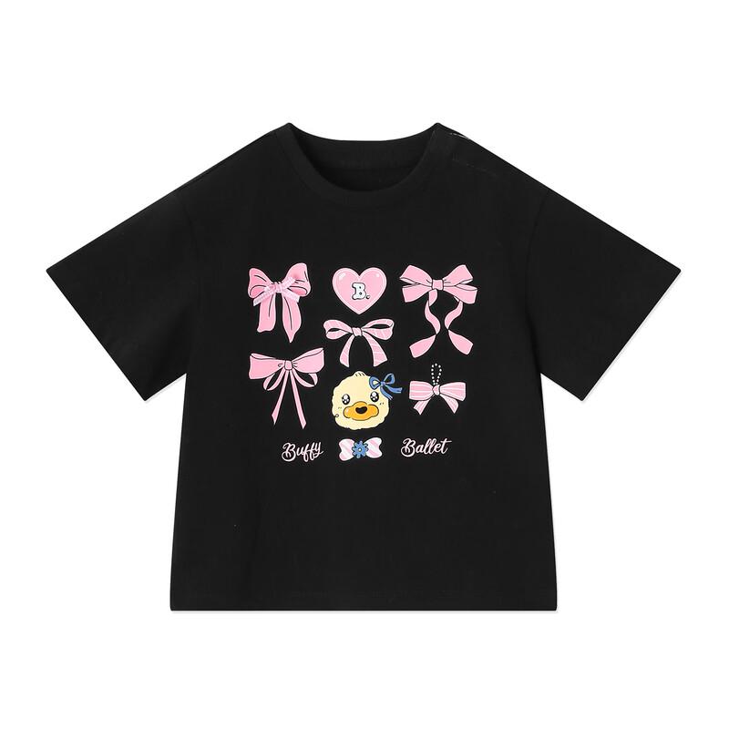 B.Duck Girls' Pure Cotton Short Sleeve T-Shirt