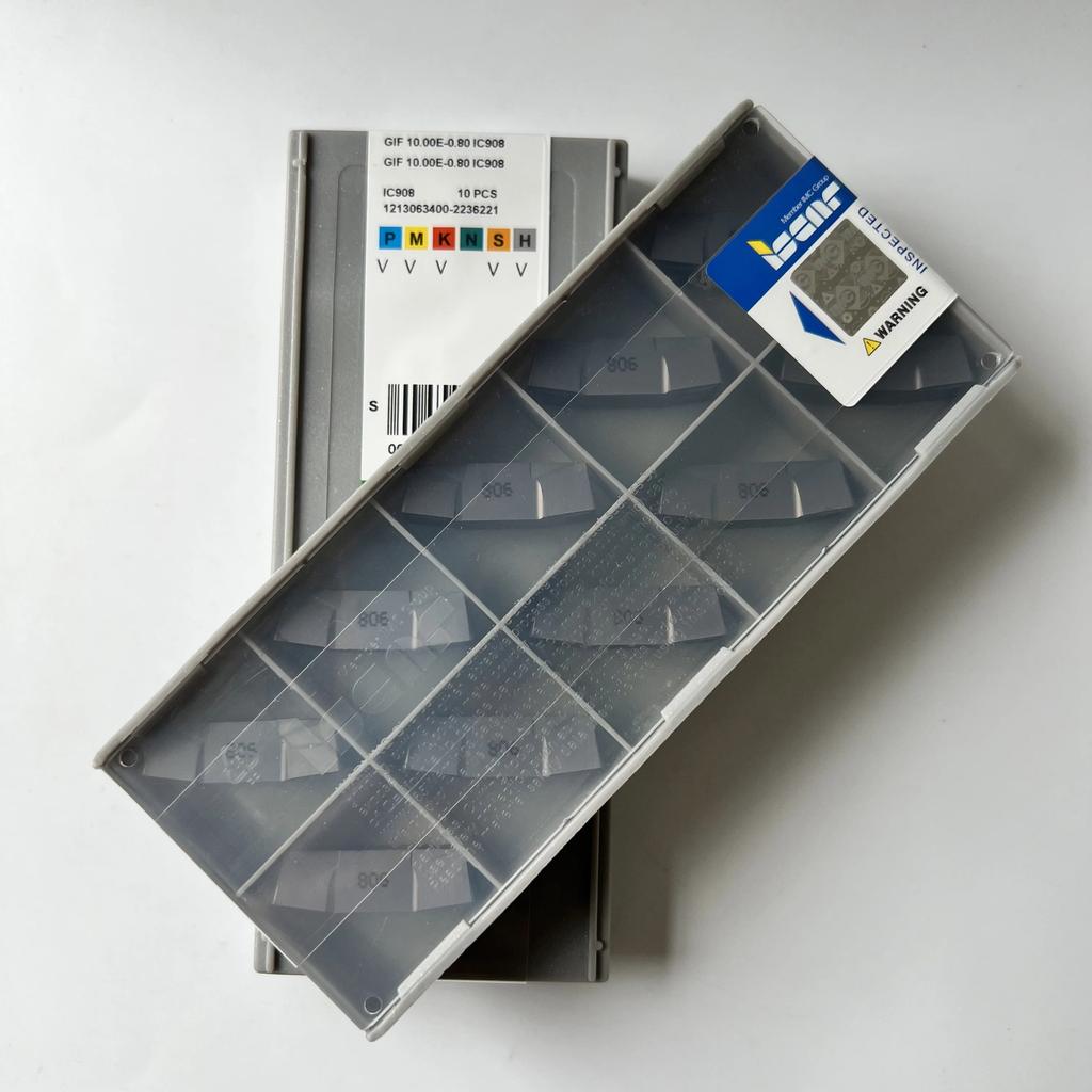 GIF10.00E-0.80 IC908 /Industrial indexable carbide inserts 10 Pcs