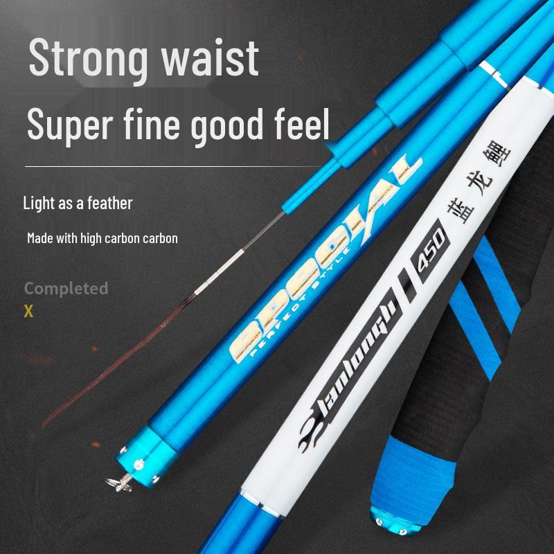 Ultra-Light Ultra-Hard Carbon Fishing Rod for Carp and Crucian Carp - Versatile Hand Rod, Long Section Taiwan Design