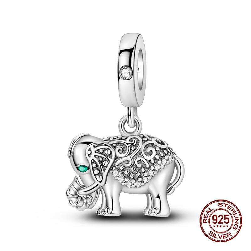 New Copper Fashion Dinosaurs Cats Dog Lions Animal Charms Beads Fit Pan Original Bracelet Diy Birthday Jewelry For Women