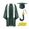 Kindergarten Graduation Cap With Tassel & Printed Gown. Perfect For Memorable Pos And Ceremonies