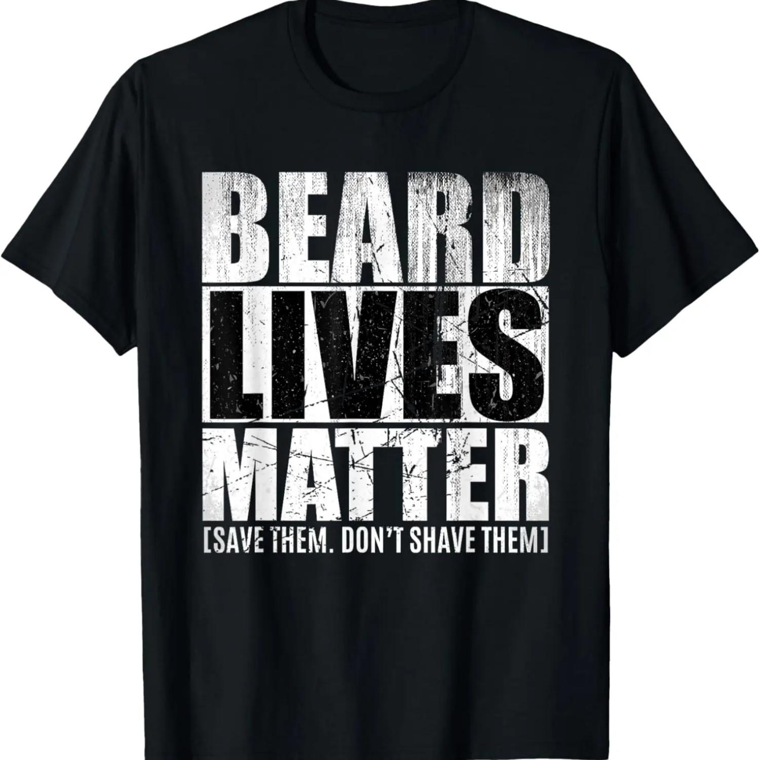 

for Men Funny BEARD LIVES MATTER Bearded Men T-Shirt XXXXXL чорний