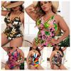 Sporty Floral One-Piece Swimsuit for Women