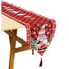 New kitchen table decoration props knitted fabric tassel Santa Claus table runner insulation mat cartoon tablecloth