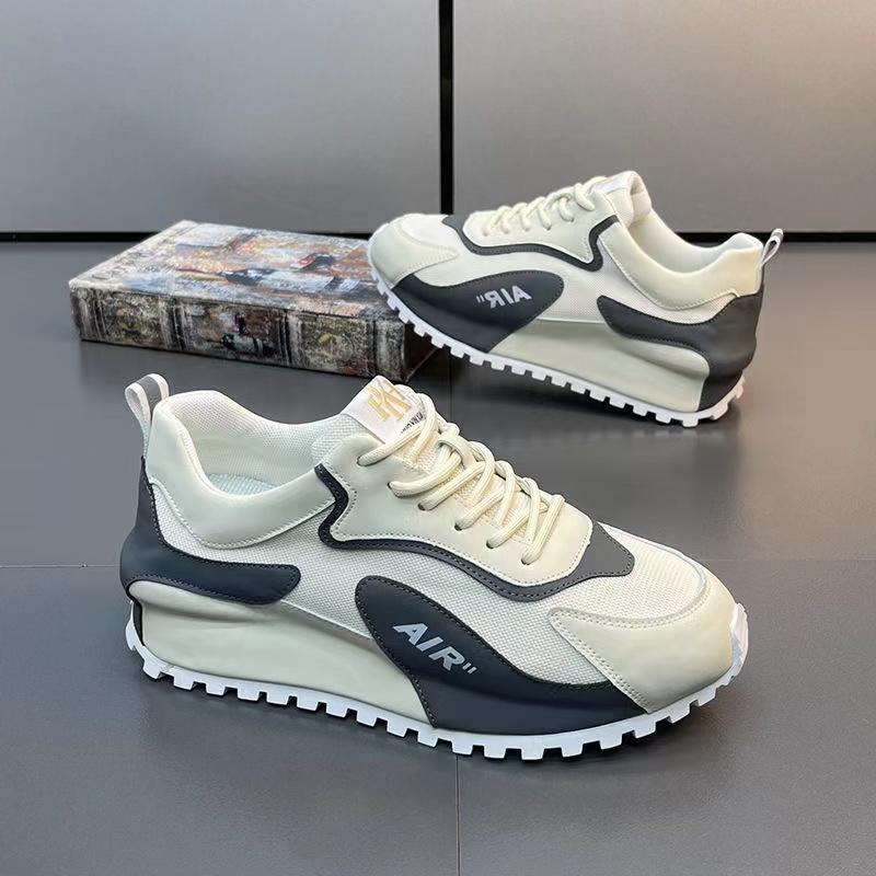 

Мужские кроссовки повседневные цветные сетчатые дышащие уличные мужские дизайнерские туфли на плоской подошве роскошные массивные кроссовки на высокой платформе кроссовки для бега 43 серый