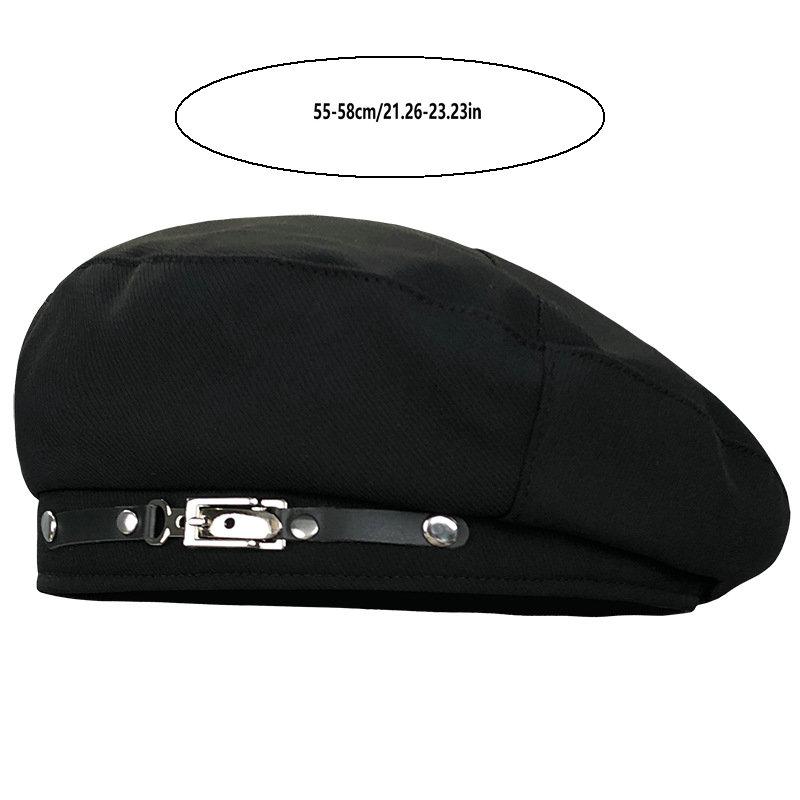 Chic Vintage-Inspired Beret Cap For Women - Lightweight Cotton, Adjustable Drawstring Closure, Perfect For Fall & Winter