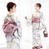 Yukata Lily Cream In [Fuuka] 2-piece Set, Ladies' One-size-fits-all, (Hyogo Obi/made Japan/mauve)X1416B255
