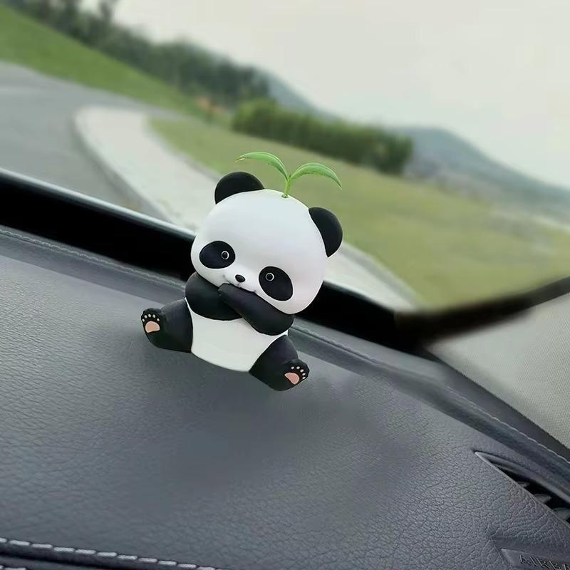 New Car Ornaments, Cute Panda Doll, Car Aromatherapy Perfume, Center Console Decoration, Cartoon Car Aroma Diffuser Stone