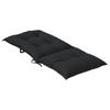 High Back Chair Cushions Set 2 Pcs Melange Black