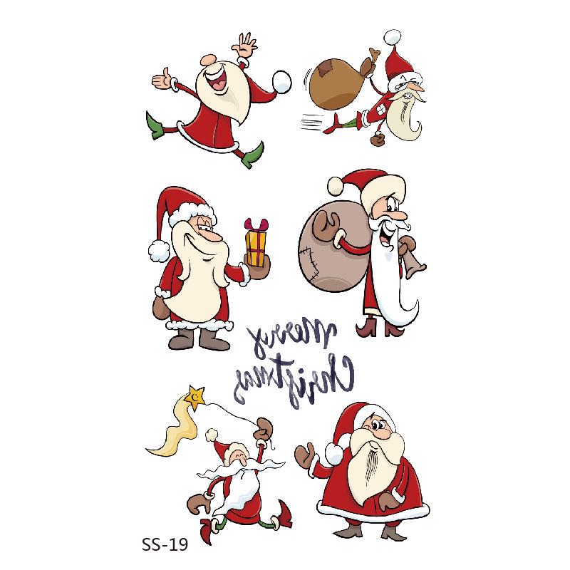 Christmas Fun Face Stickers: Children's Cartoon Tattoo Stickers