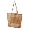 Yogodlns Sommer Große Kapazität Mesh Tote Tasche Für Frauen Einfache Hohl Strand Casual Schulter Tasche