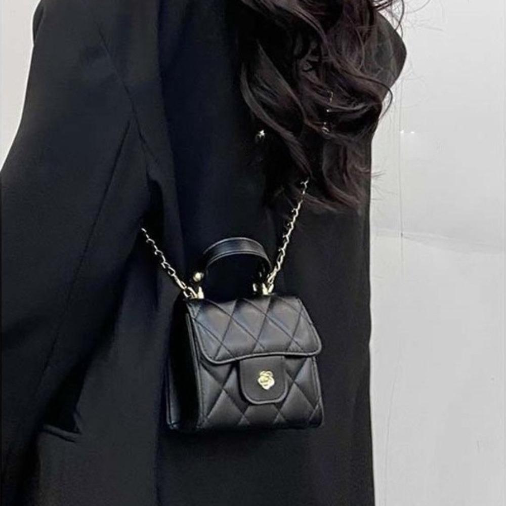 New mini handbag bag women's small fragrant style niche fashion versatile diamond chain bag shoulder messenger bag