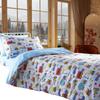 Car Trucks Diggers Cartoon Pattern 3d Digital Printed Bed Set With Polyester Cotton For Kids Bedroom Decor