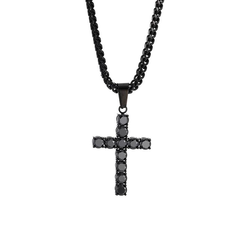Europäische und Amerikanische Diamantbesetzte Kreuz-Anhänger Halskette, Hochwertige Halskette, Personalisierter Schmuck 2026